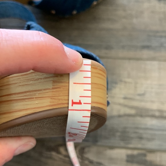 Platform chunky denim sandal heel. Comfort 1946 clogs - Picture 6 of 6